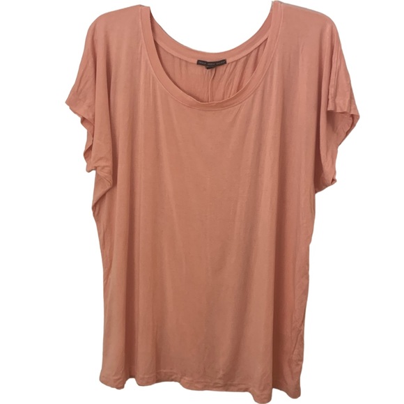 Truly Madly Deeply Peach Round Neck Oversized Tee - Picture 1 of 7